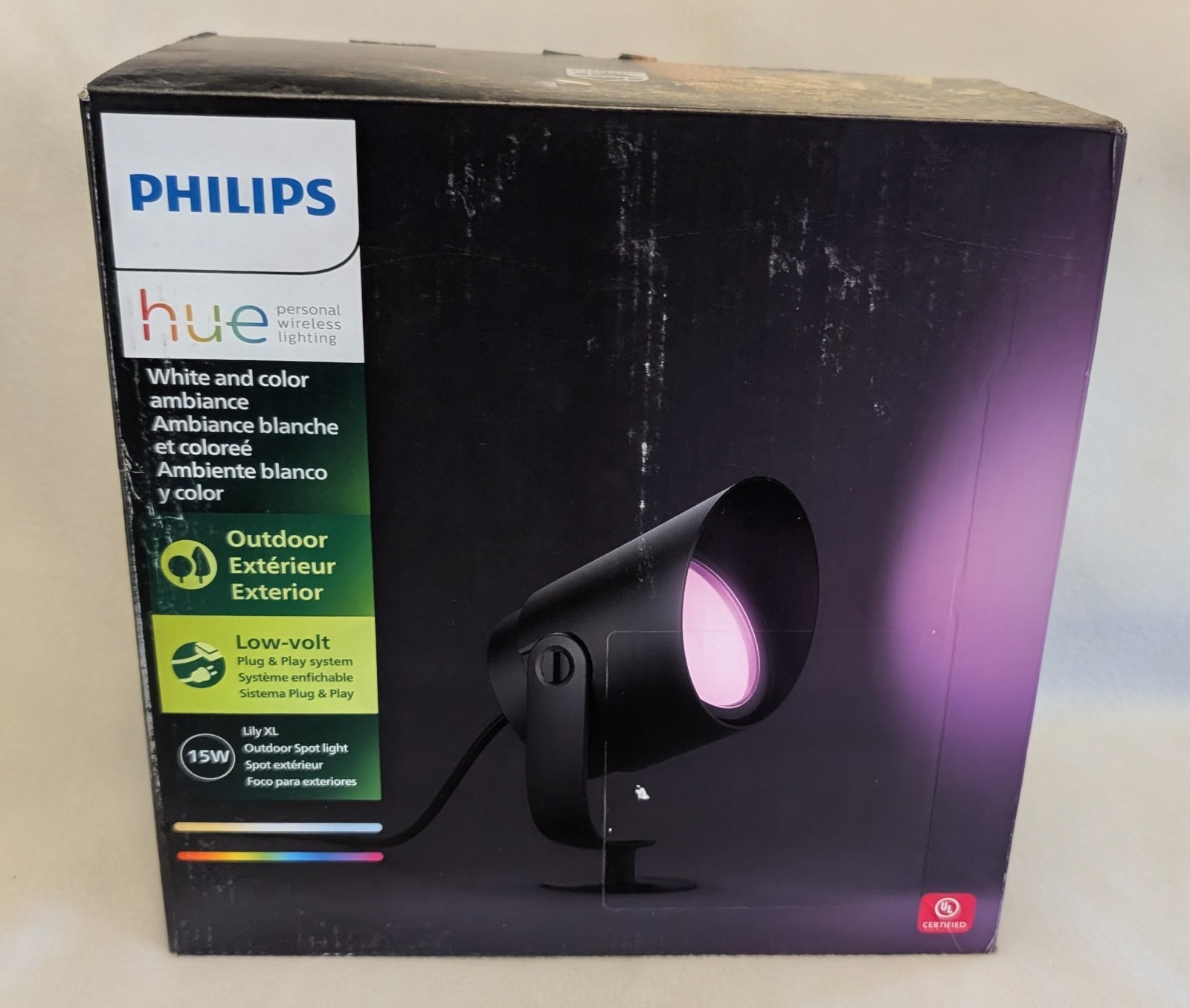 Philips Hue Lily XL Outdoor Smart Spot Light Color Changing LED Light 1746230V7