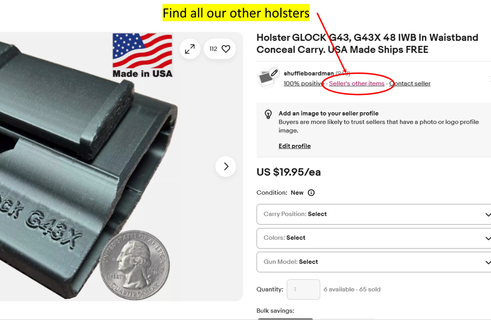 Ruger 380 LCP, LCP II LCP II 22LR LCP MAX Holster IWB In Waistband conceal carry