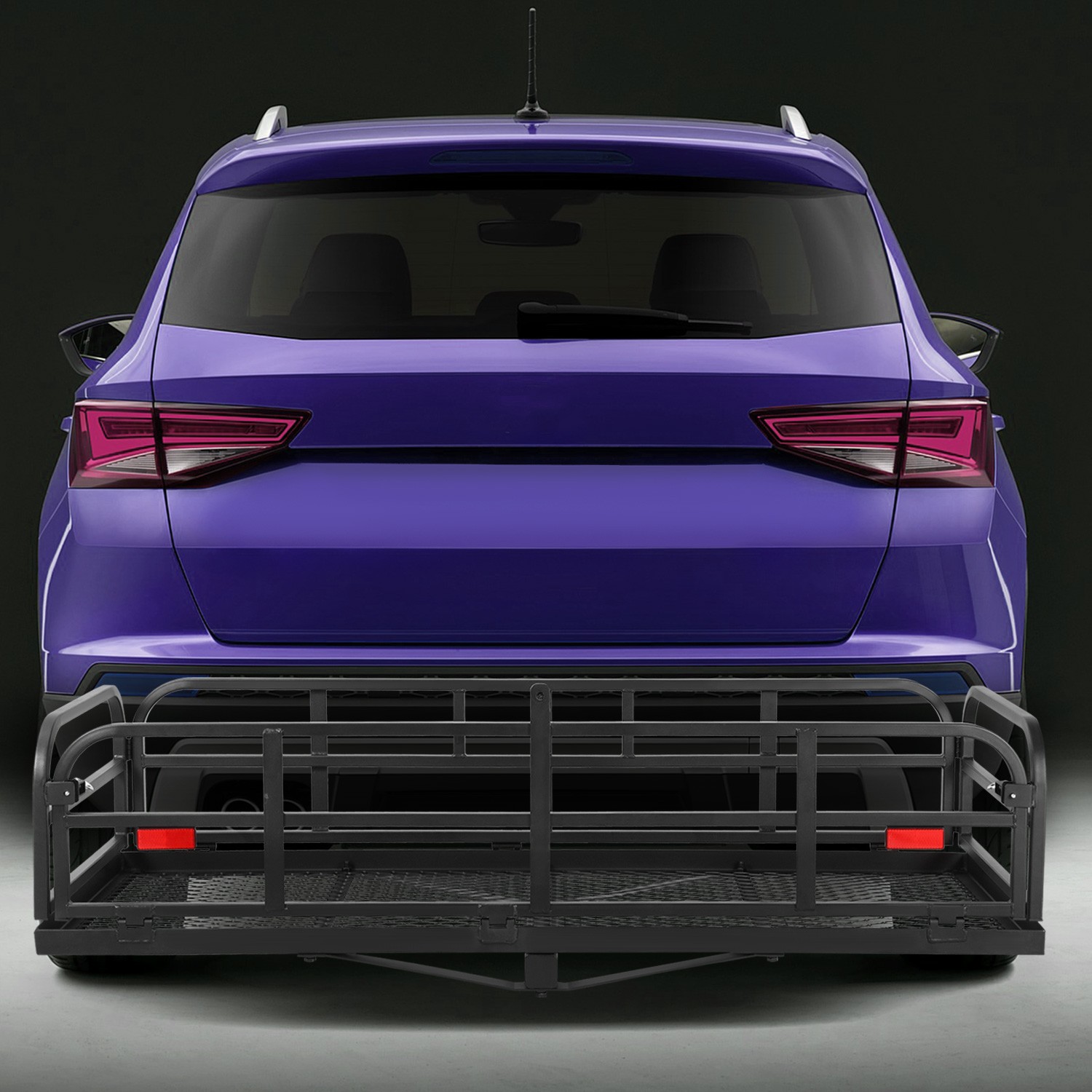 Collapsible Mild Steel 2" Receiver Tow Hitch Cargo Rack Carrier Basket+Pin& Clip