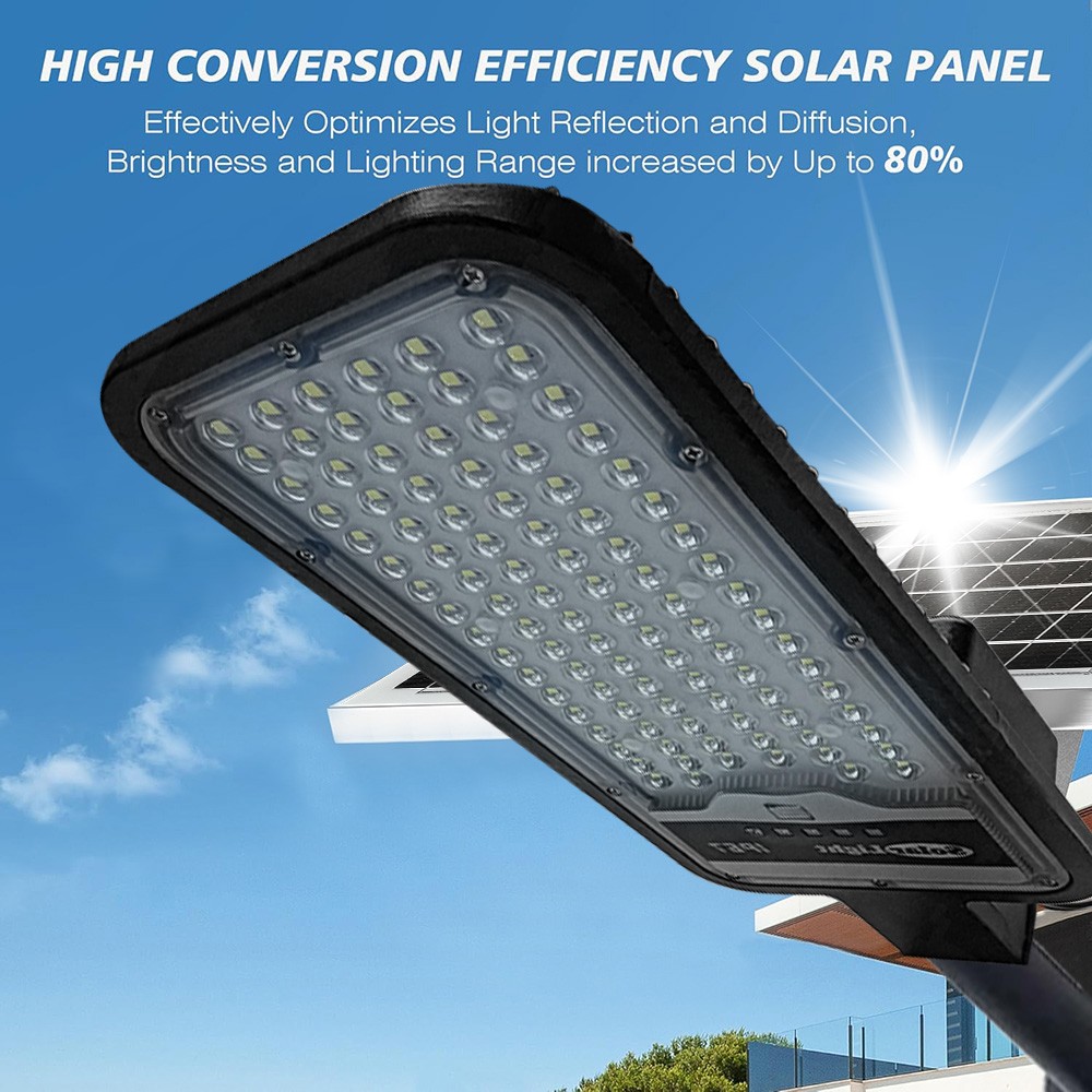 Commercial Solar Street Lights Outdoor Dusk to Dawn Solar Super Bright Aluminum