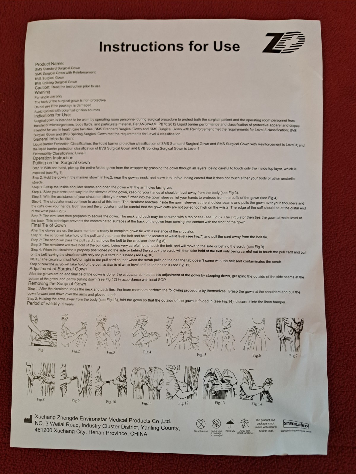 SMS Surgical Gown Level 3 – Sterile, Disposable, Pack of 2 - SIZE Large