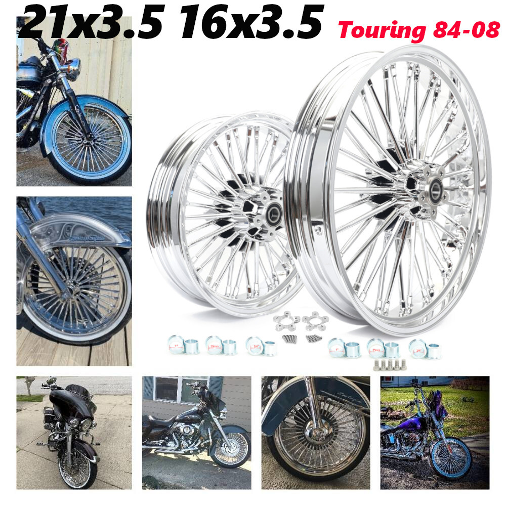 21x3.5 16x3.5 Fat Spoke Wheel for Harley Touring Road King Electra Glide Classic