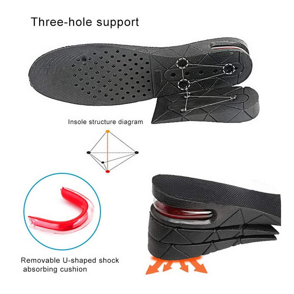 Men Women Shoe Insoles Invisible Height Increase Heel Lift Taller Inserts Pad US