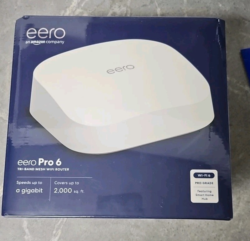 Eero Pro 6 Tri-Band Mesh Wi-Fi Router - White -NEW