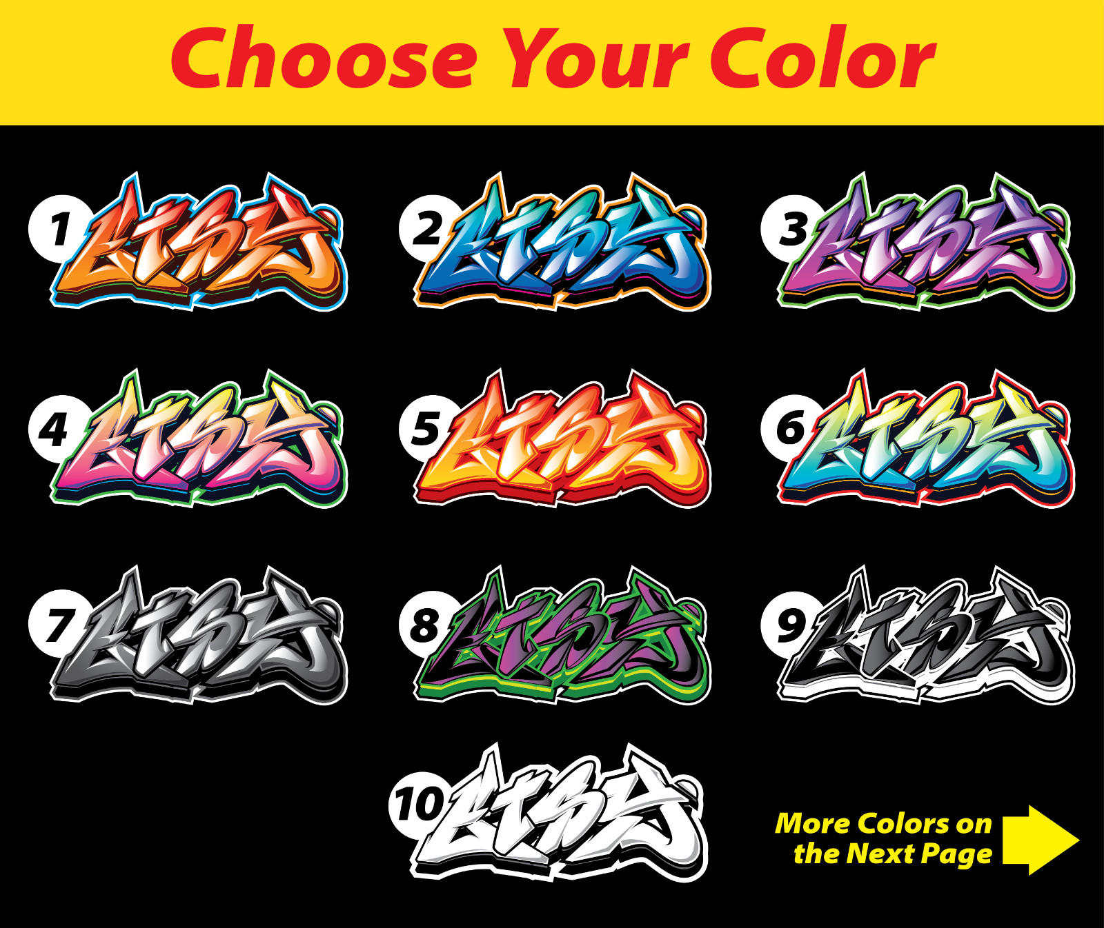 Custom Personalized Vinyl Graffiti Name Decal Sticker | Car Window Tumbler Wall