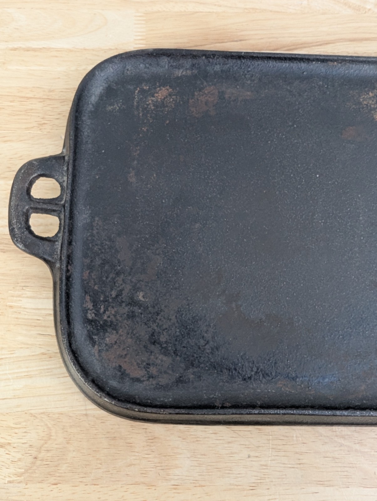 Vintage Cast Iron Long Griddle - No. 6 - Flat Griddle - 23in x 10in - Heavy