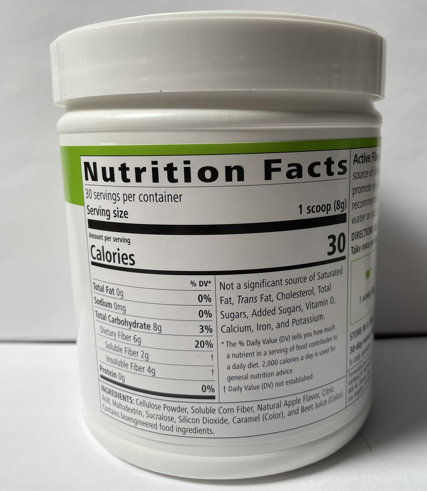 Herbalife Active Fiber Complex Apple Flavors 8.5 oz ,Excellent Source Of Soluble