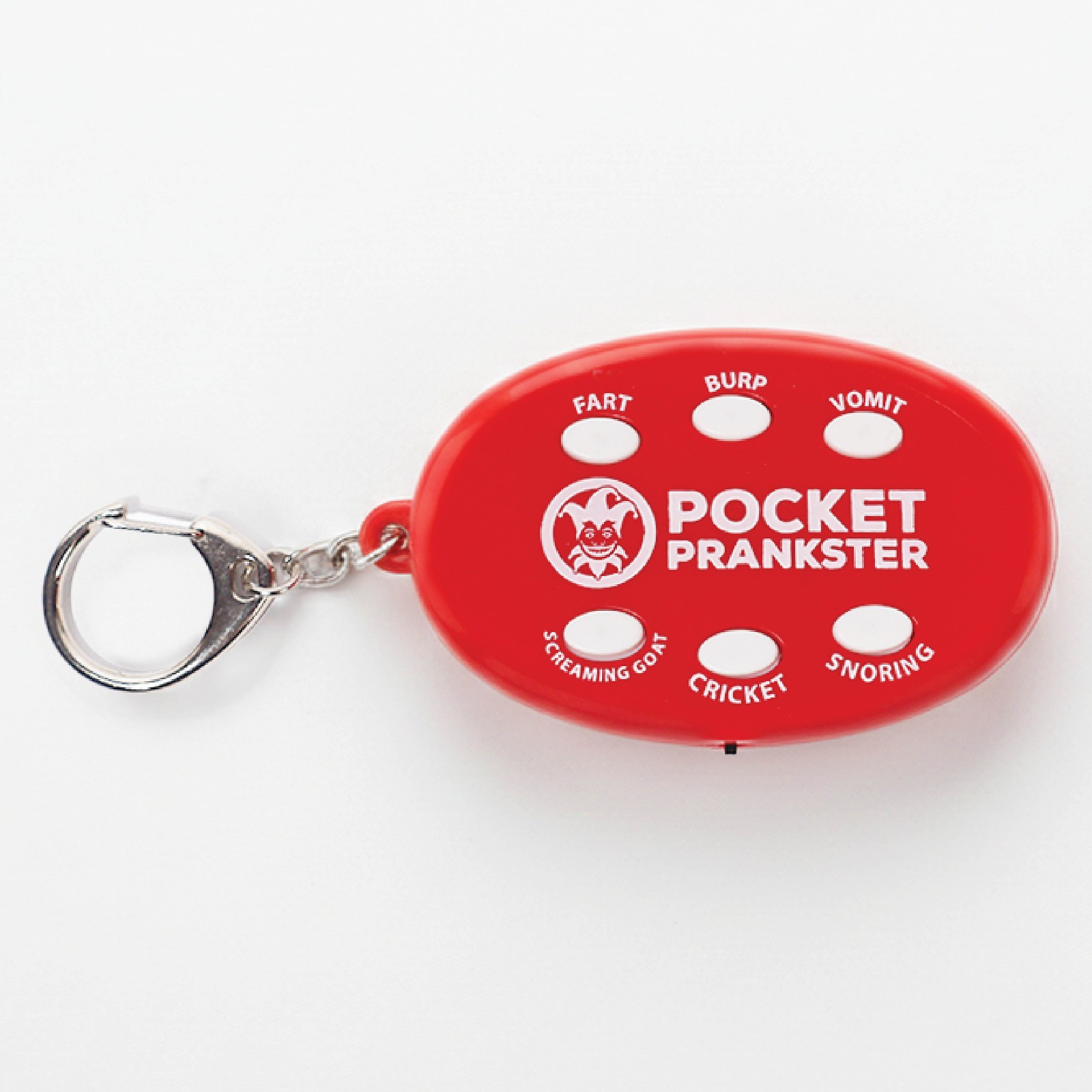 Pocket Prankster Sound Keychain with Fart, Burp, Vomit, Screaming Goat, Cricket,