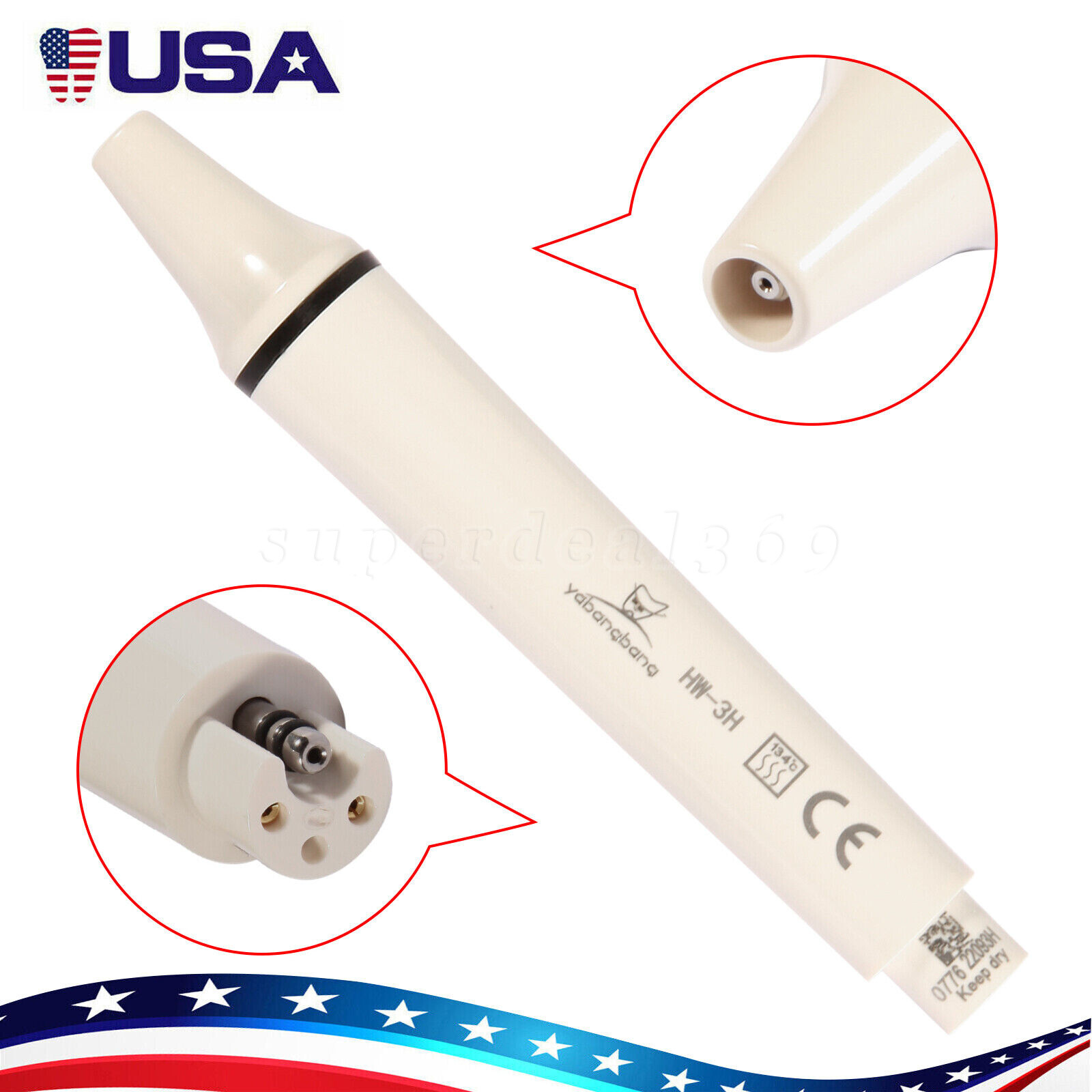 Dental Ultrasonic Piezo Scaler Handpiece LED/Tip Fit EMS/Cavitron/DTE/SATELEC ns
