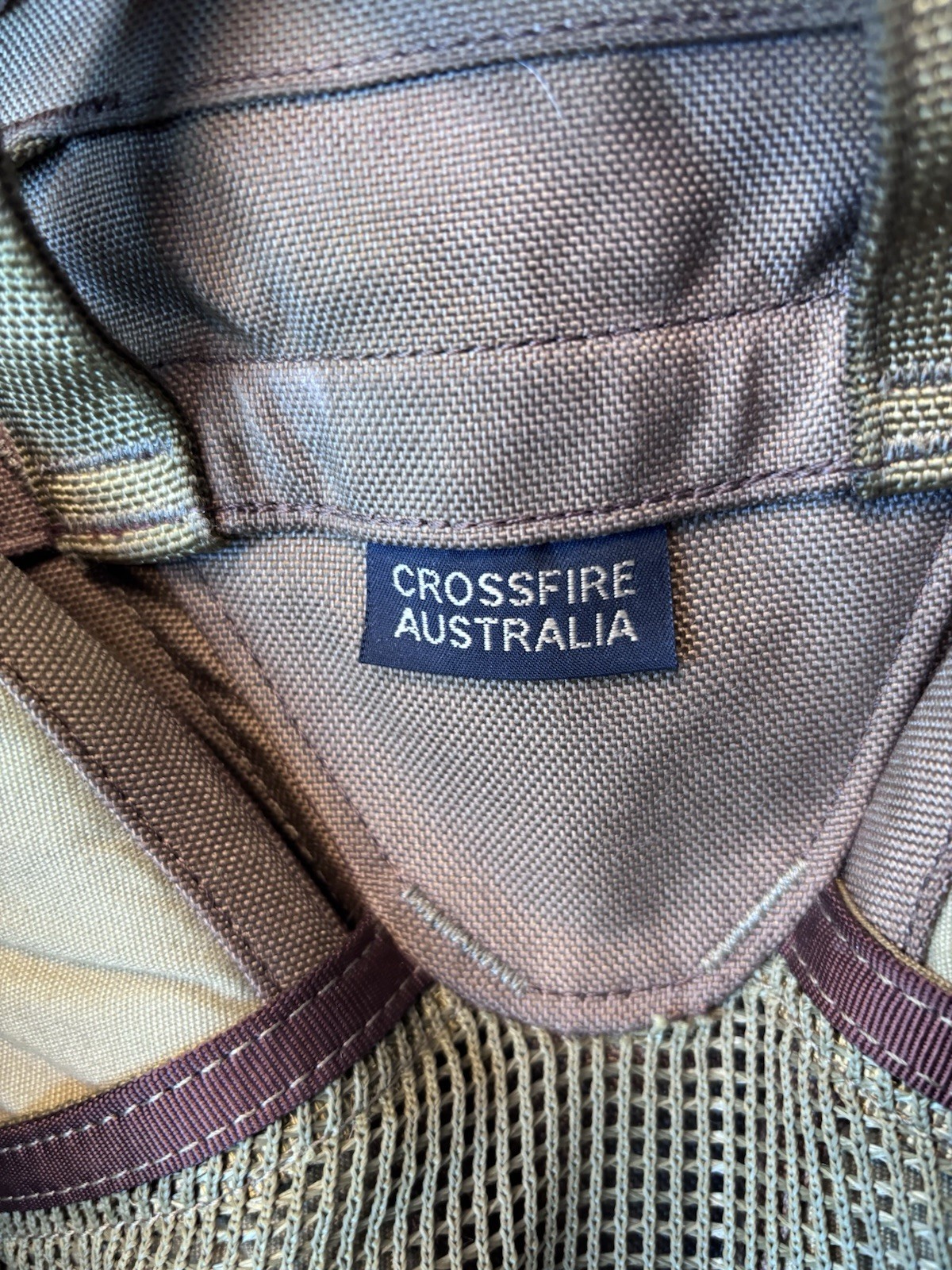 Crossfire Australia Military Backpack Brown MOLLE Webbing Rain Cover
