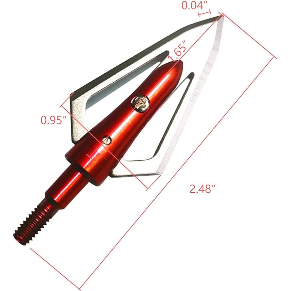 Archery 100 Grain Broadheads Arrowheads Tips for Compound Recurve bow Crossbow