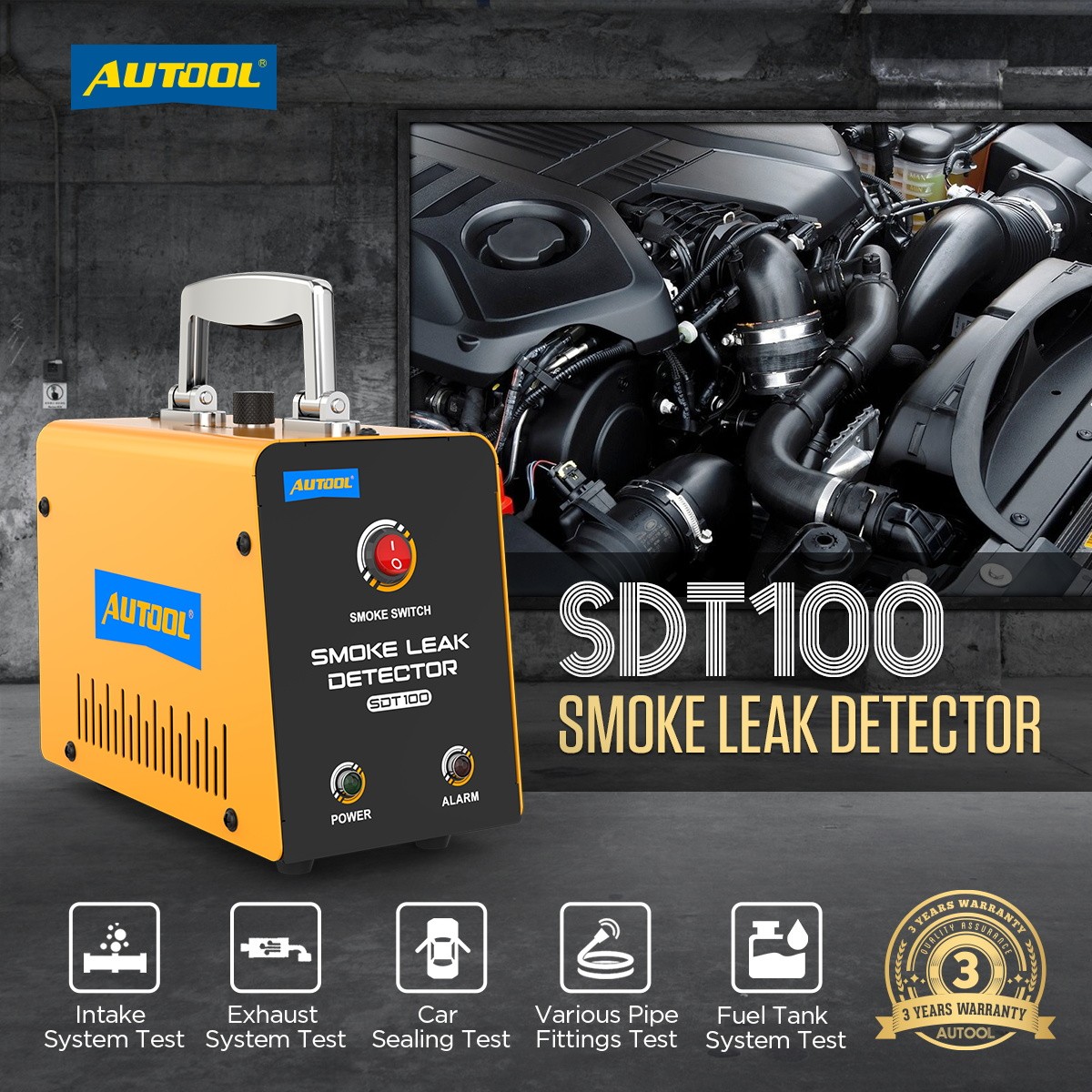 Automotive EVAP Smoke Machine Leak Detector Car Pipe Vacuum Diagnostic Tester US