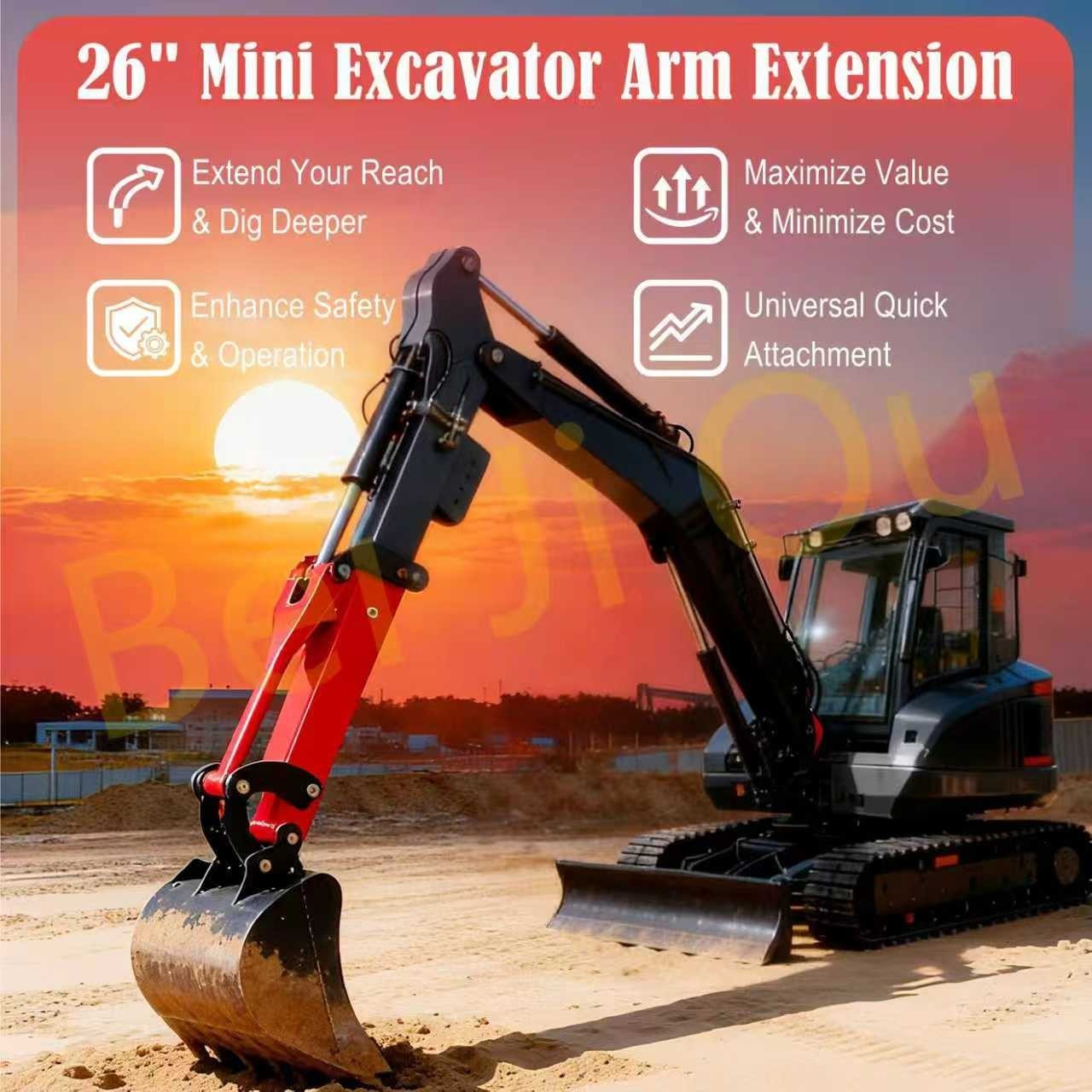 Excavator Arm Extension Kit for 0.8Tons-1.8tons Mini Excavator.