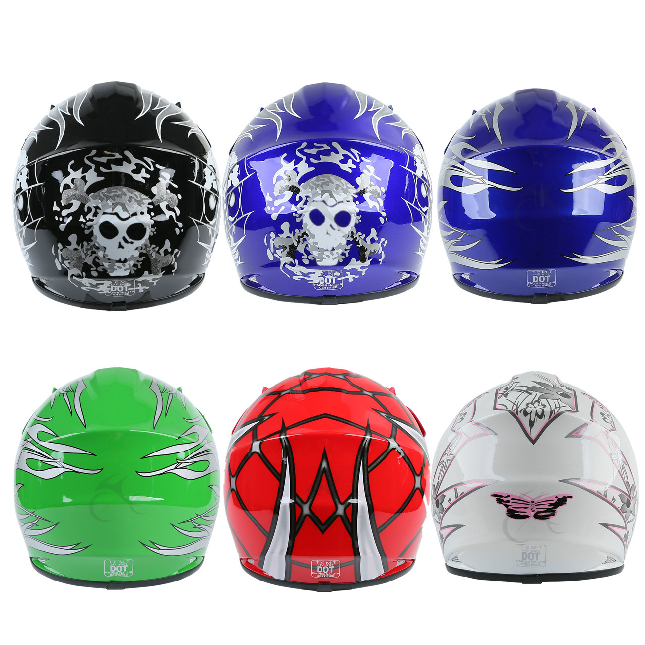Youth Full Face Helmet DOT Approved Kids Street Dirt Bike Off-Road Motocross ATV