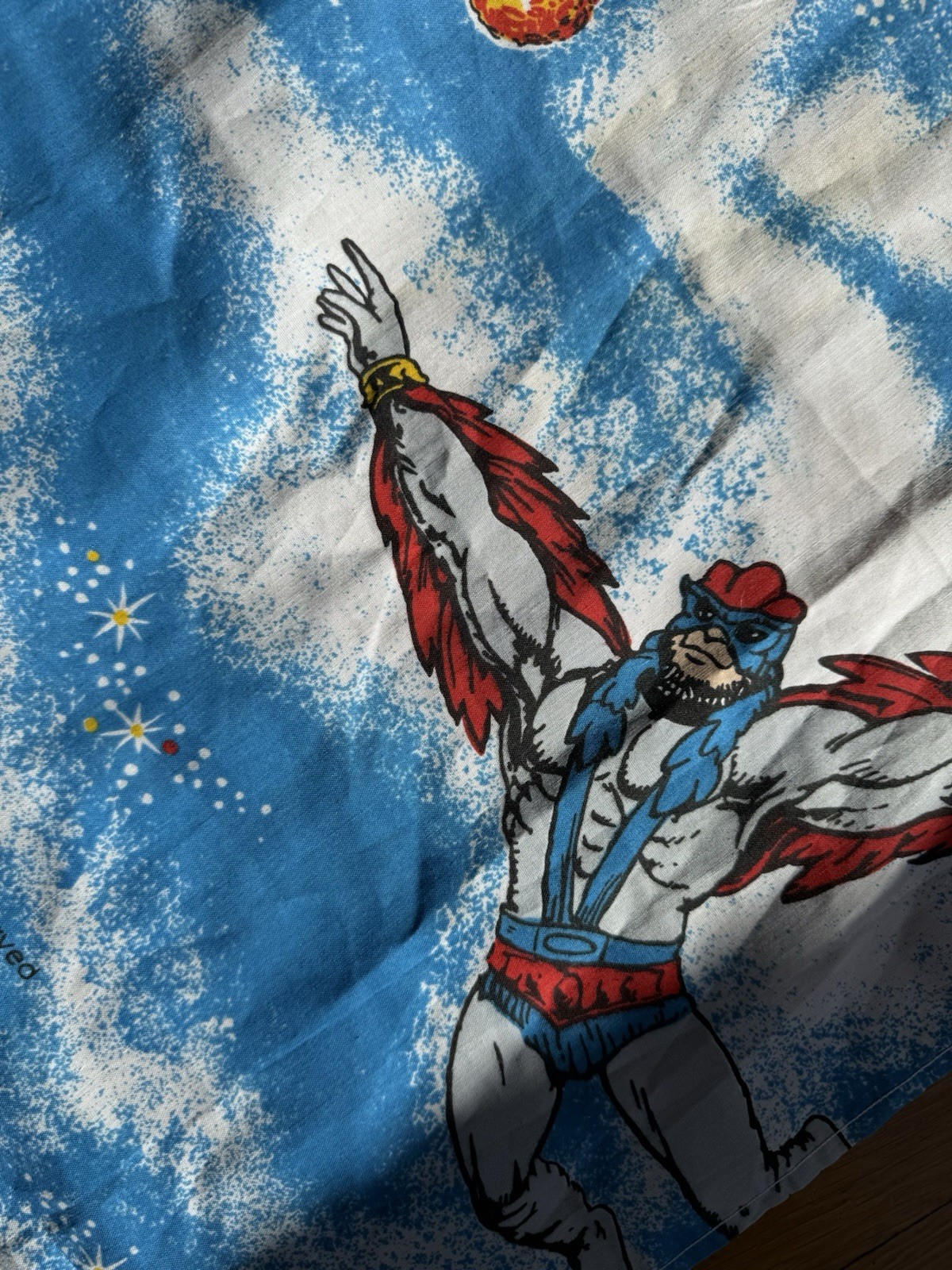 Vintage 1983 Masters Of The Universe Flat Sheet He-Man Skeletor 67x95