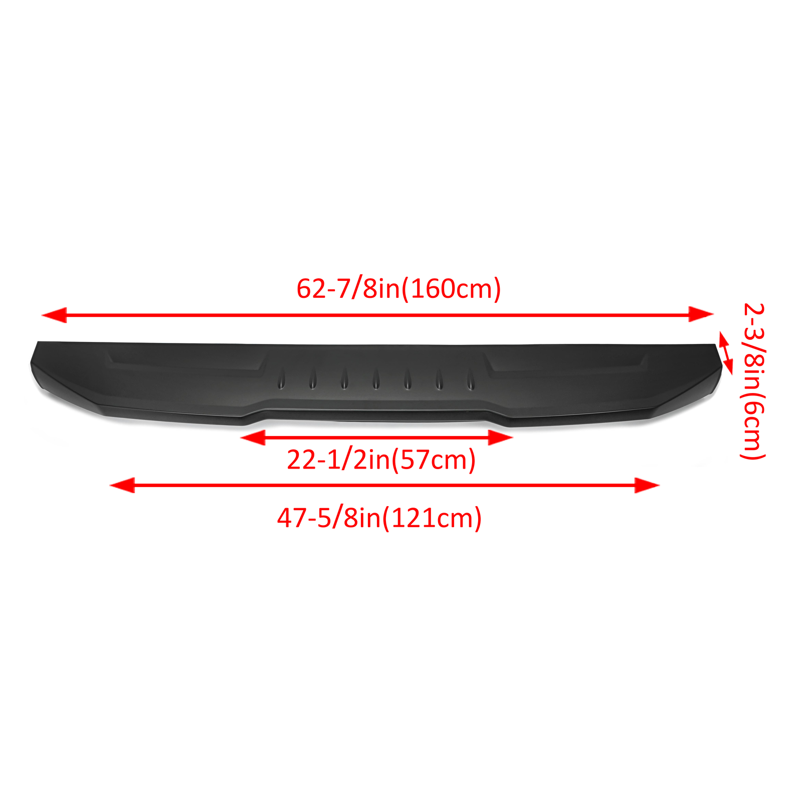 Black Rear Tailgate Spoiler Cover For Dodge Ram 1500 2500 3500 Truck 2009-2021