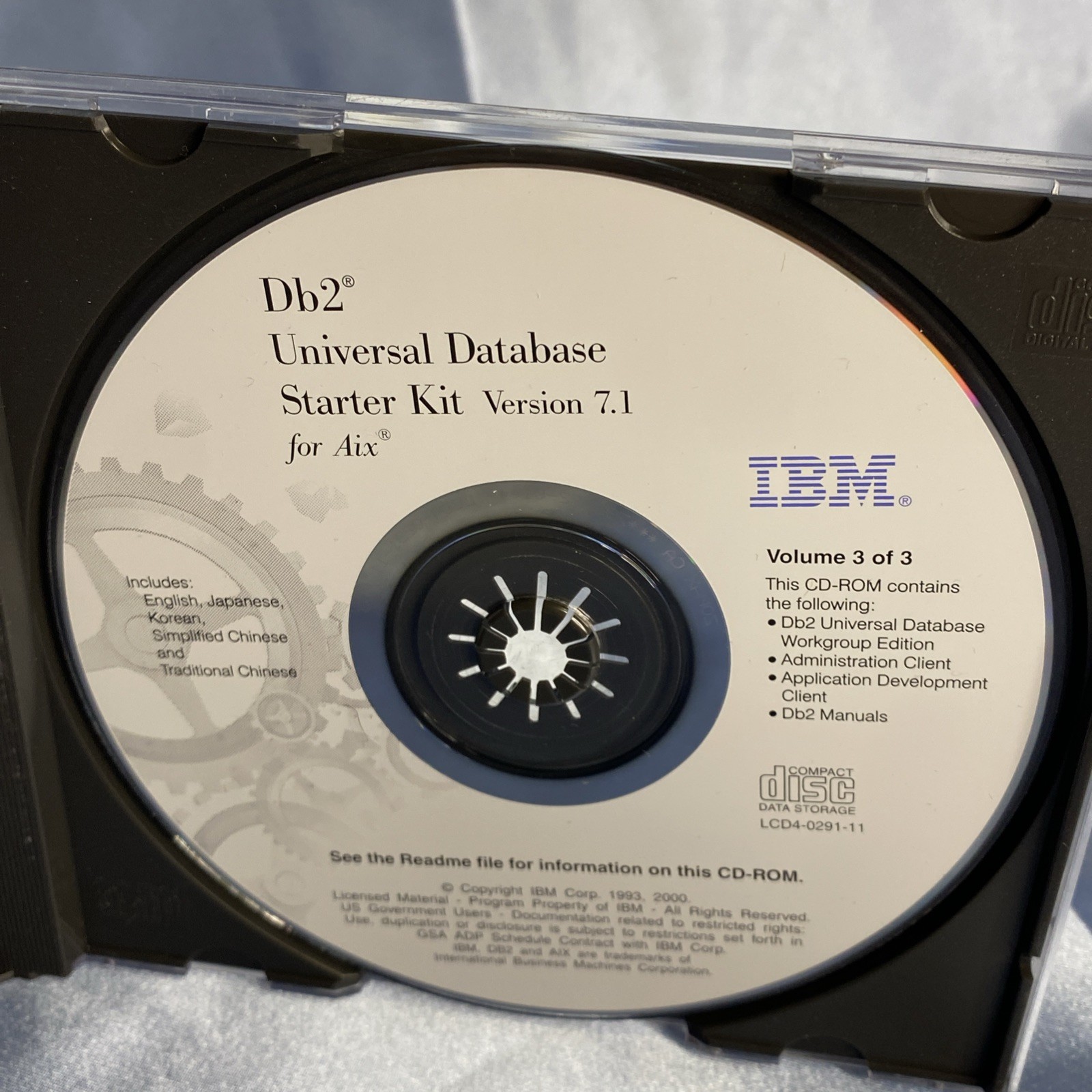 UNUSED! IBM AIX V4 Bonus Pack 3 Disc CD Software 5765-C34 with DB2 UDB V7.1