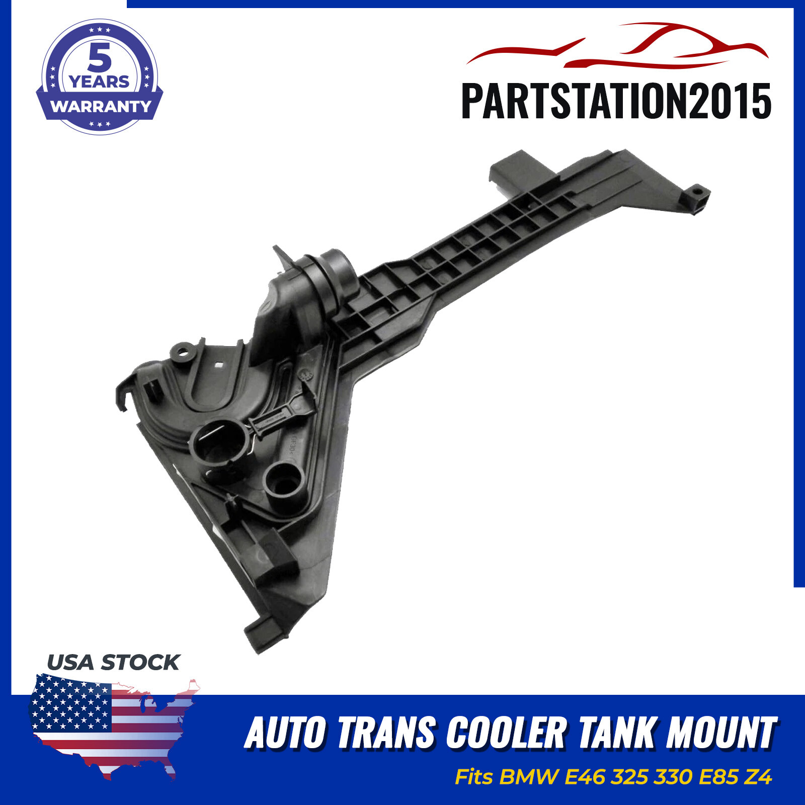 17111436251 Fit BMW E46 325 Radiator Coolant Tank Mounting Plate Automatic Trans