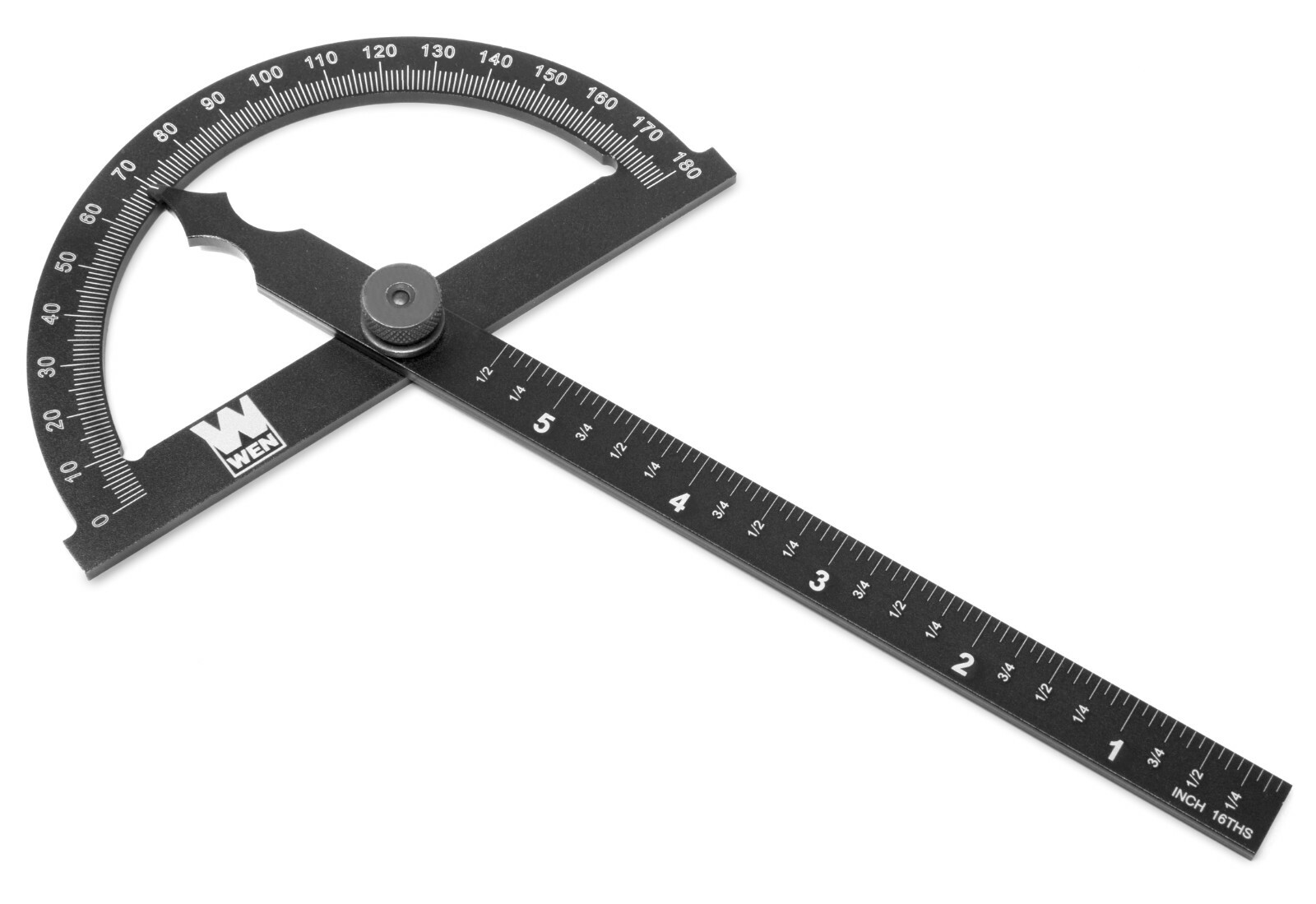 WEN ME512P Adjustable Aluminum Protractor & Angle Gauge with Laser Etched Scale