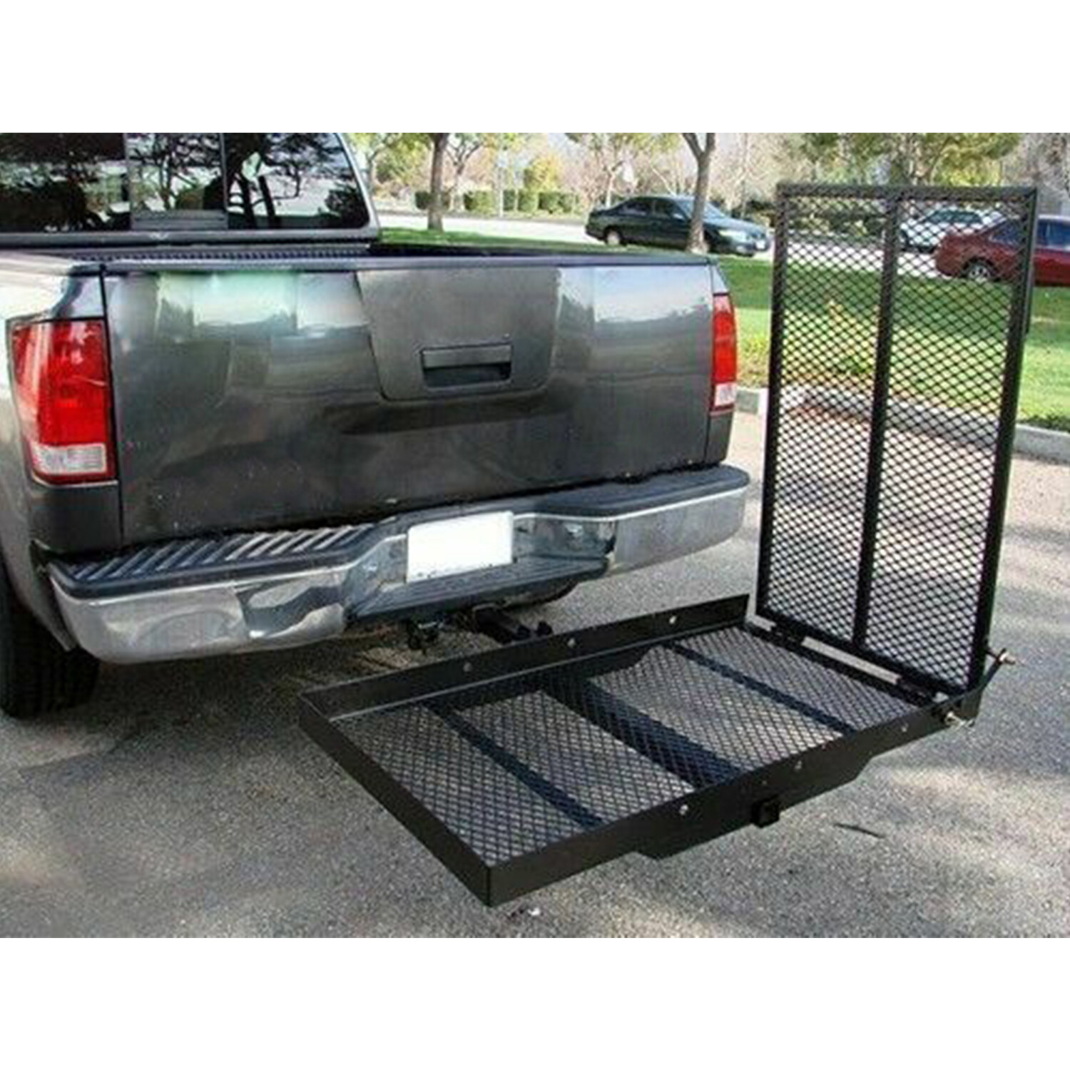 500LB Scooter Hitch Carrier Mount Hitch Cargo Carrier W/ Ramp Wheelchair Carrier