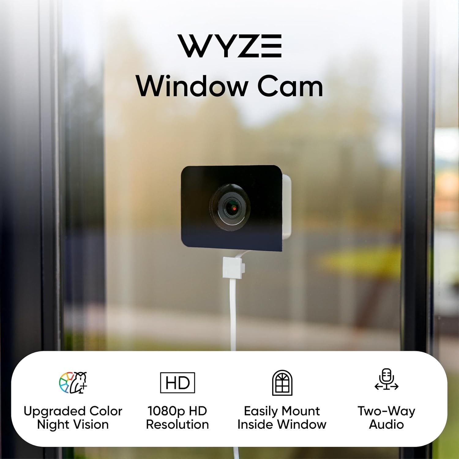 Wyze Window Cam, Color Night Vision - Factory Sealed
