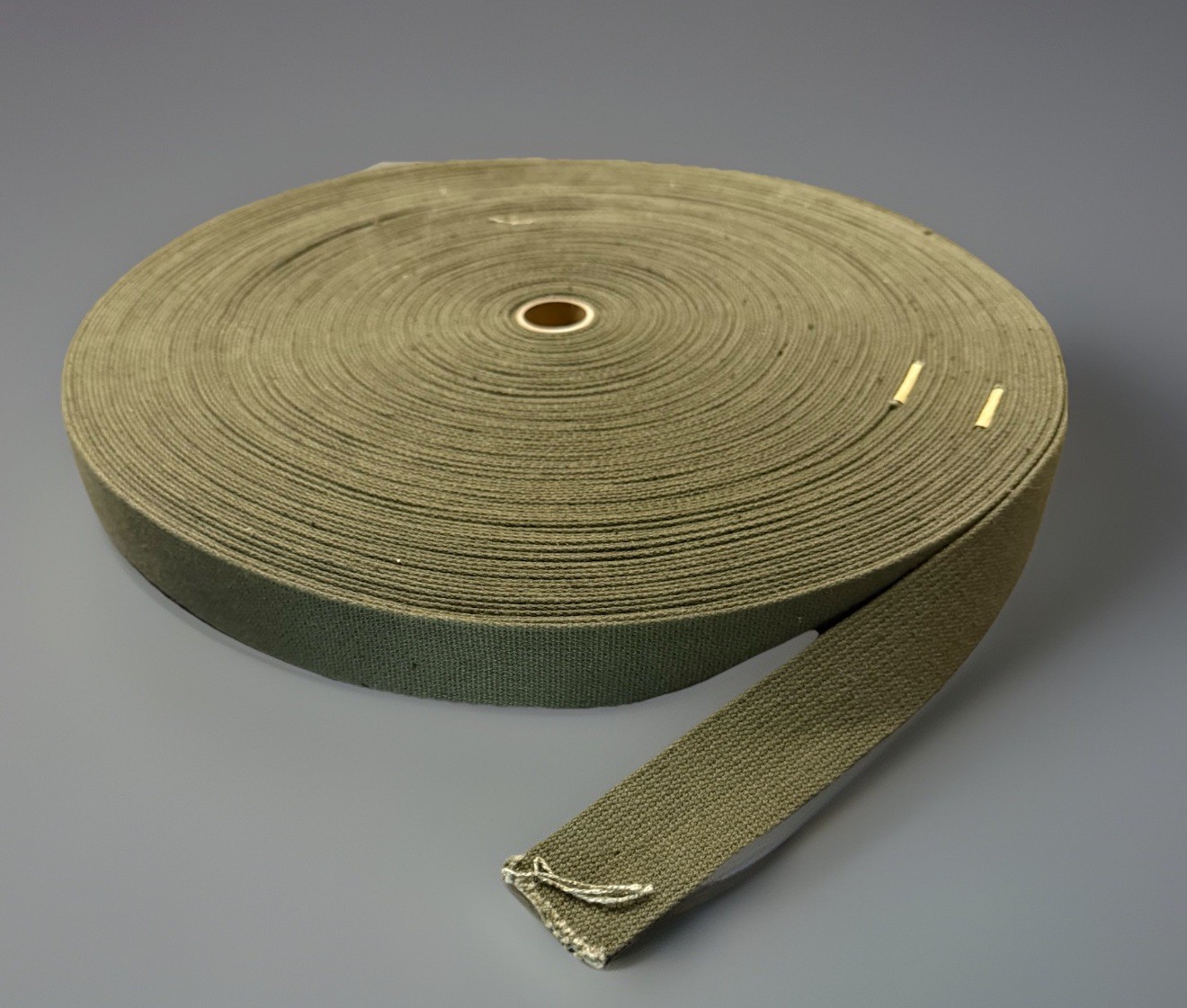 Vintage U.S. Military OD-7 Cotton Webbing 1.25 inch wide ~ 60 Yards  NOS