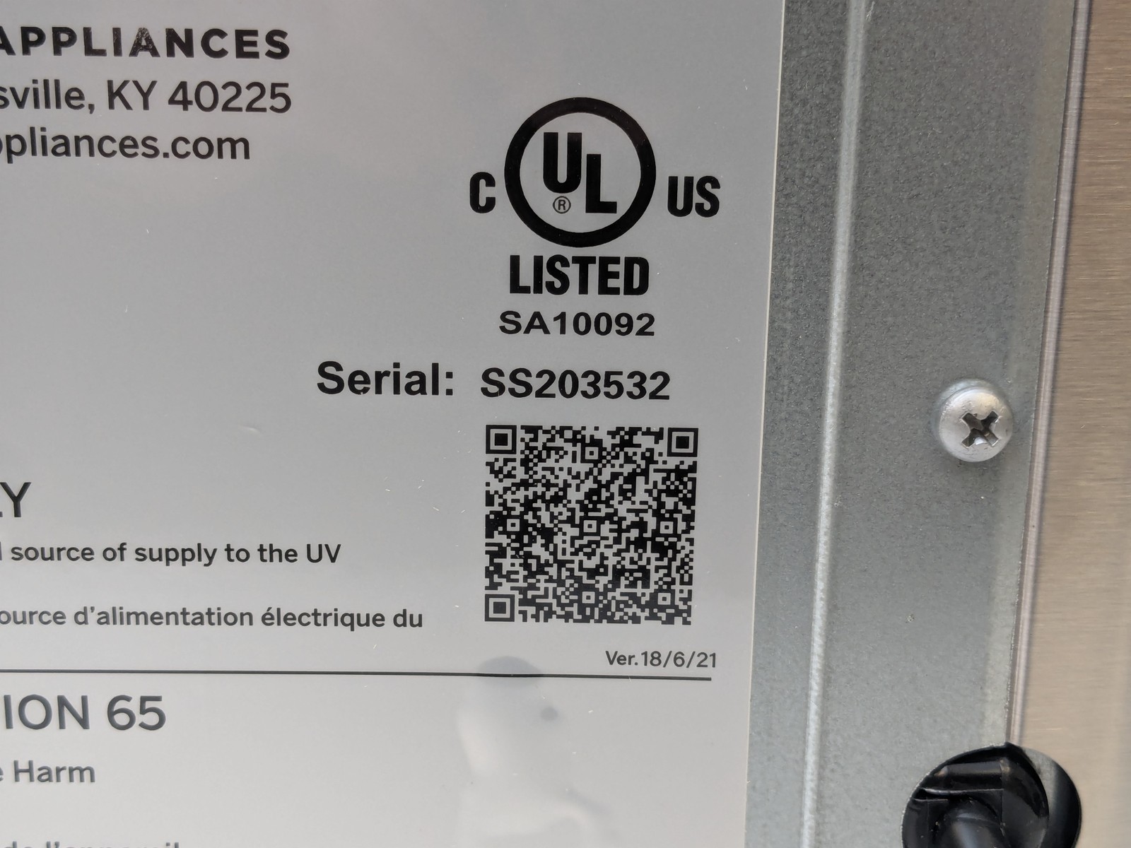 GE Profile Opal Nugget Ice Maker with side tank