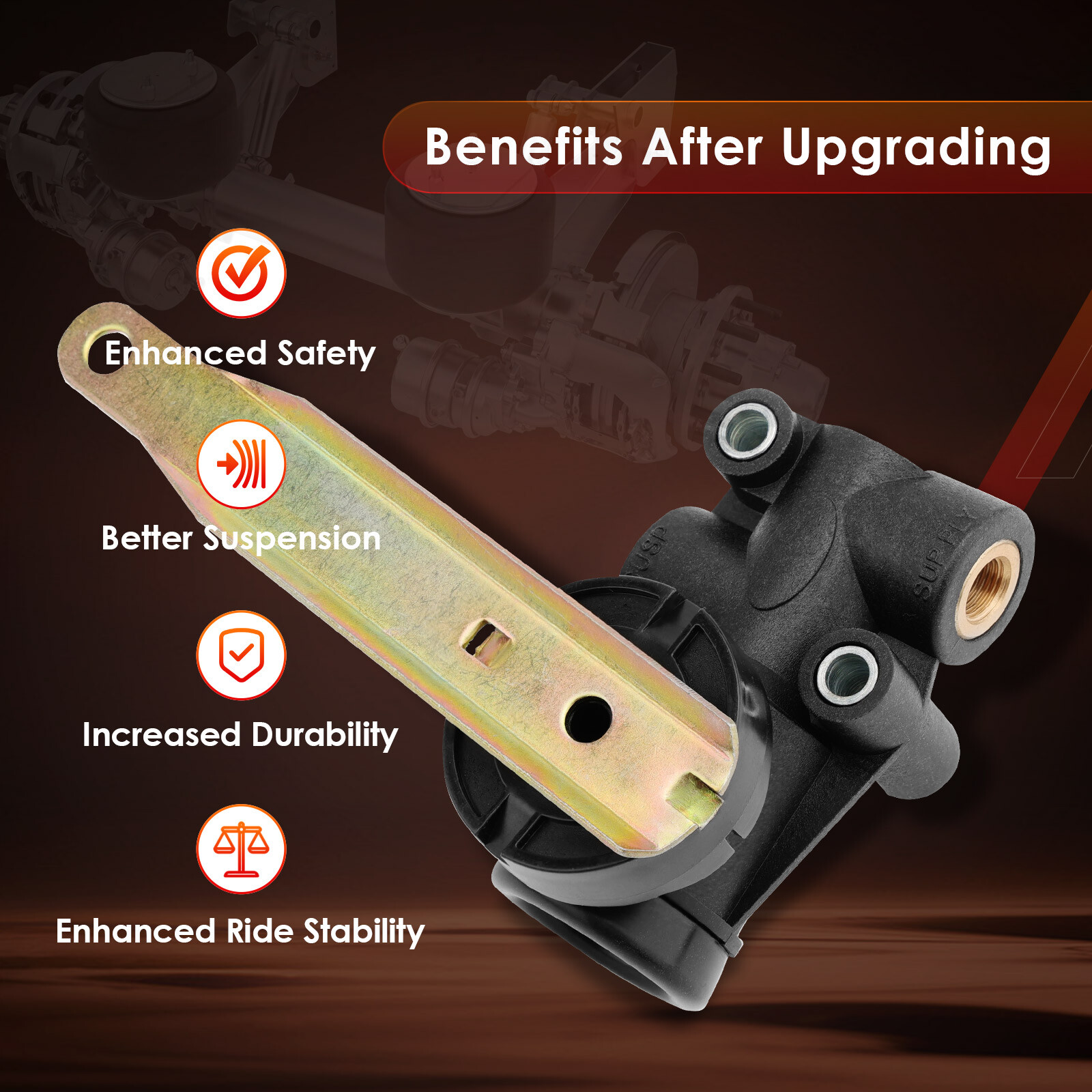 1/4" NPT Port Cabin Air Height Leveling Control Valve Kit Fit Hadley Mack Volvo