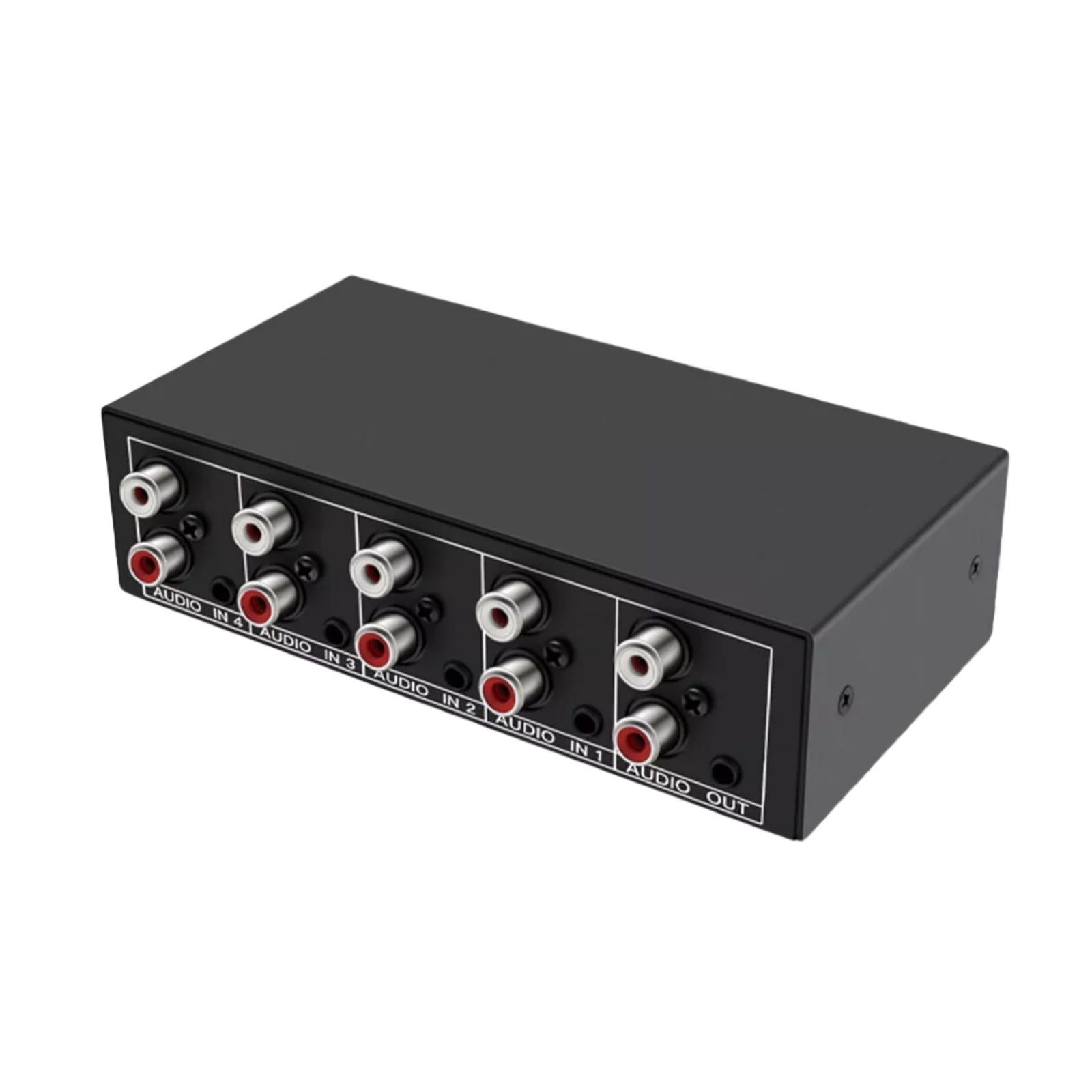 1 x Stereo Audio Switcher 4 in 1 Out A/B Analog For Multi-source Switching