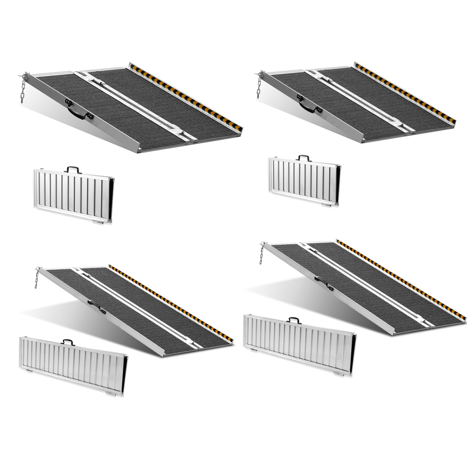 VEVOR Folding Aluminum Wheelchair Ramp 2/3/4/5/6/7/8/10 ft Mobility Ramp 800 lbs