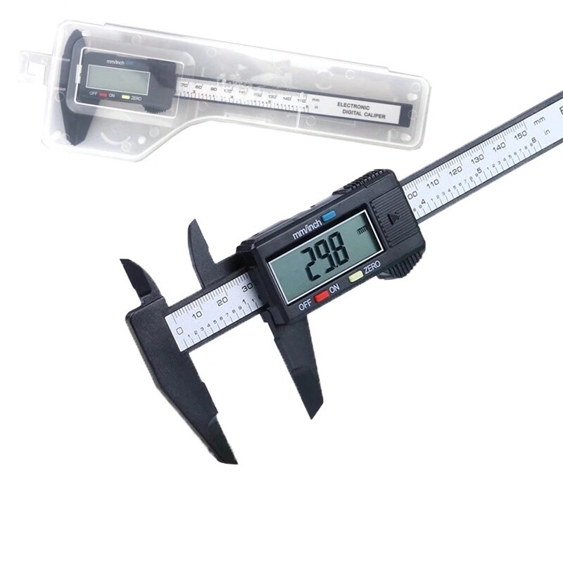 6" 150mm Carbin Fiber Electronic Digital Vernier Caliper Micrometer Guage LCD