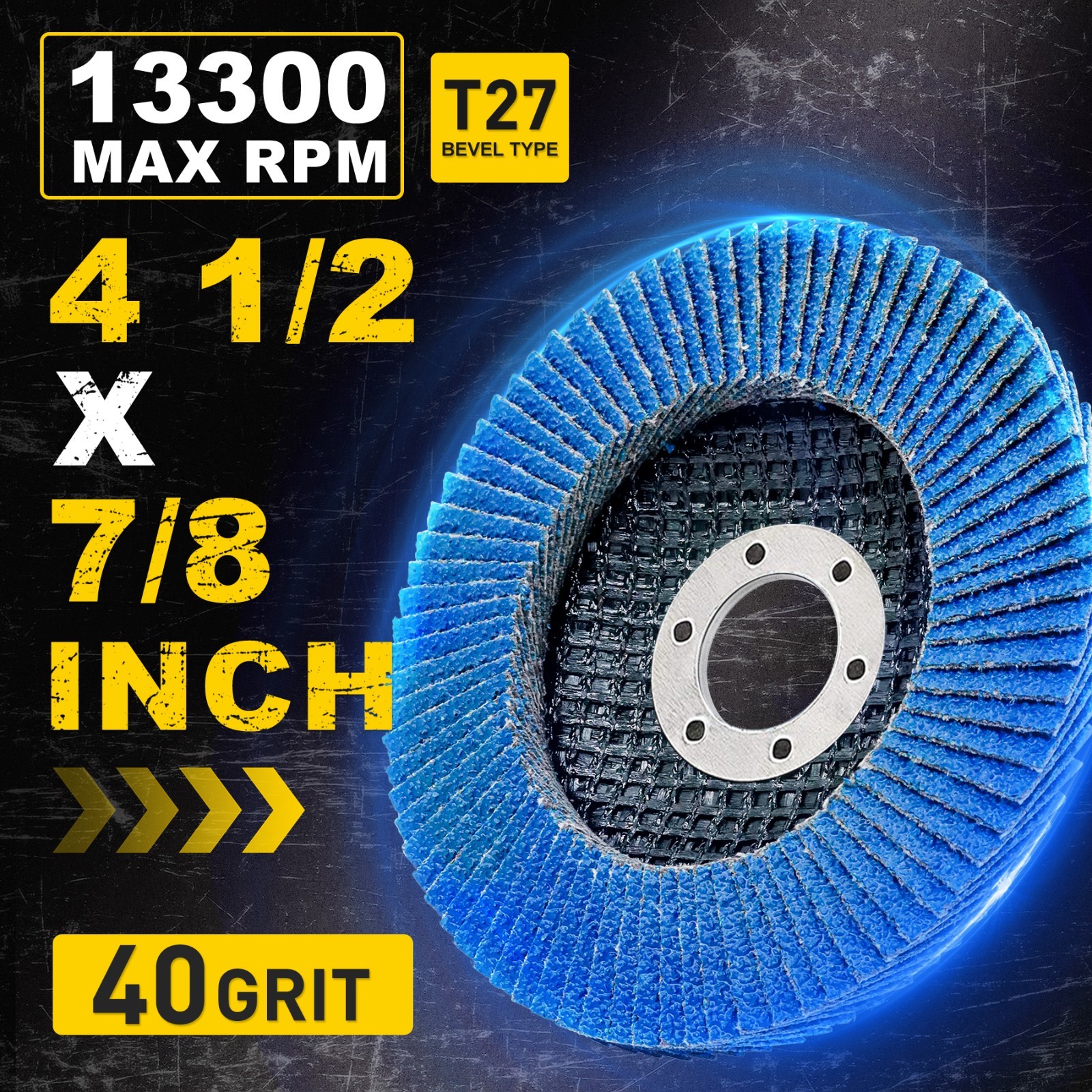 120PACK 4-1/2" Zirconia Flap Disc 4.5 inch Grinding Wheels Angle Grinder 40 Grit