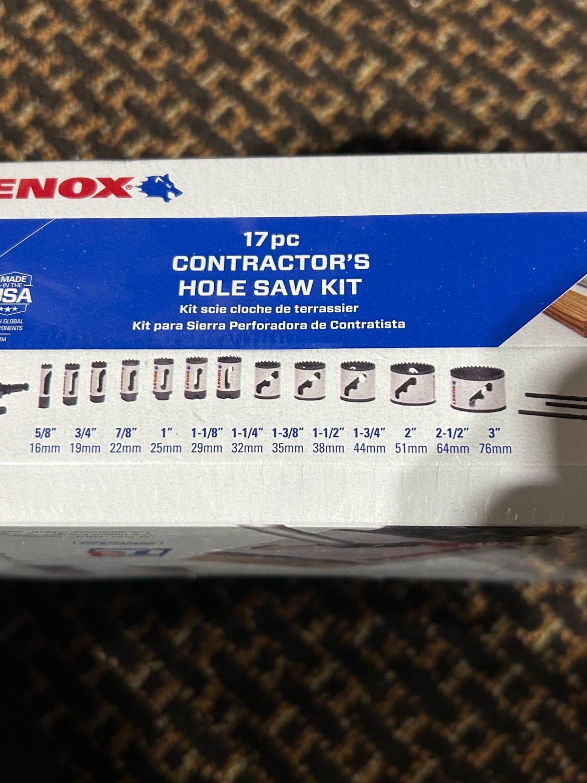 MADE IN USA Lenox Contractor's Speed Slot 308201200G 17-Piece Hole Saw Kit
