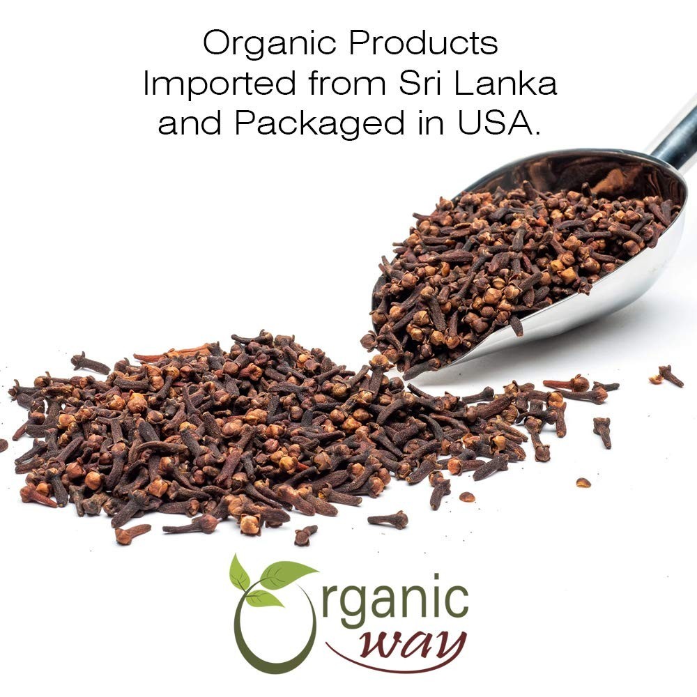 Organic Way Hand Selected Cloves Whole Non GMO & Gluten Free | USDA Certified