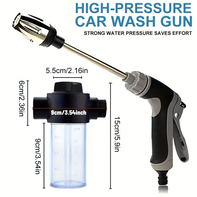 Car Snow Foam Washer Gun High Pressure Garden Wash Cleaning Soap Bottle Sprayer