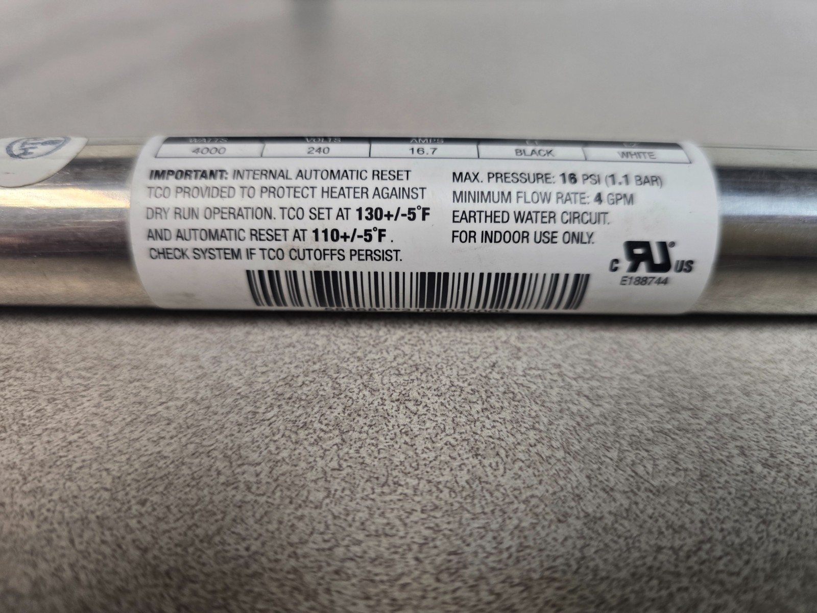 Jacuzzi Sundance Spa Heater Convertible 120/240v 1kW/4kW