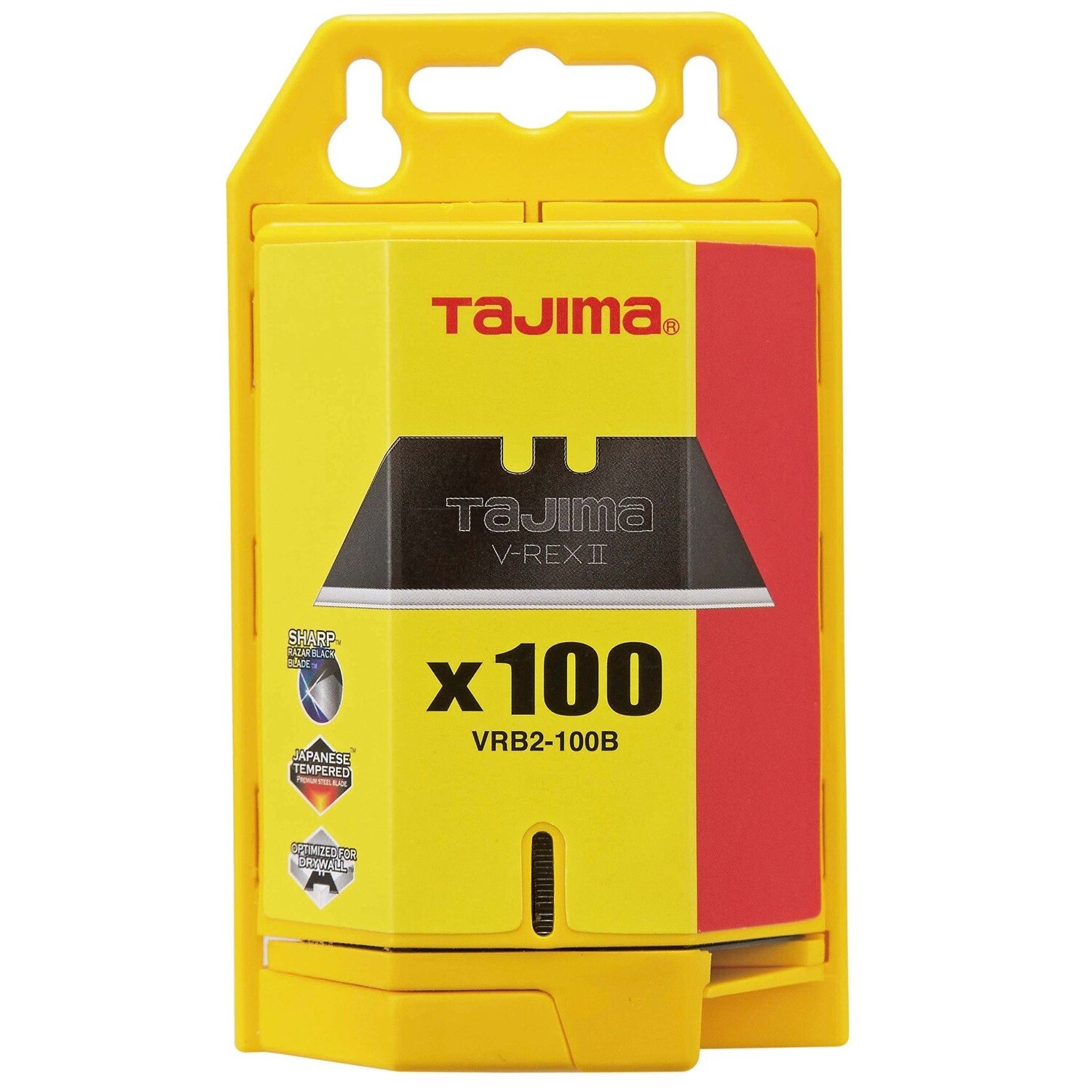 Tajima VRB2-100B V-REX, Fluoro-Coat utility knife blades, 100 Pack