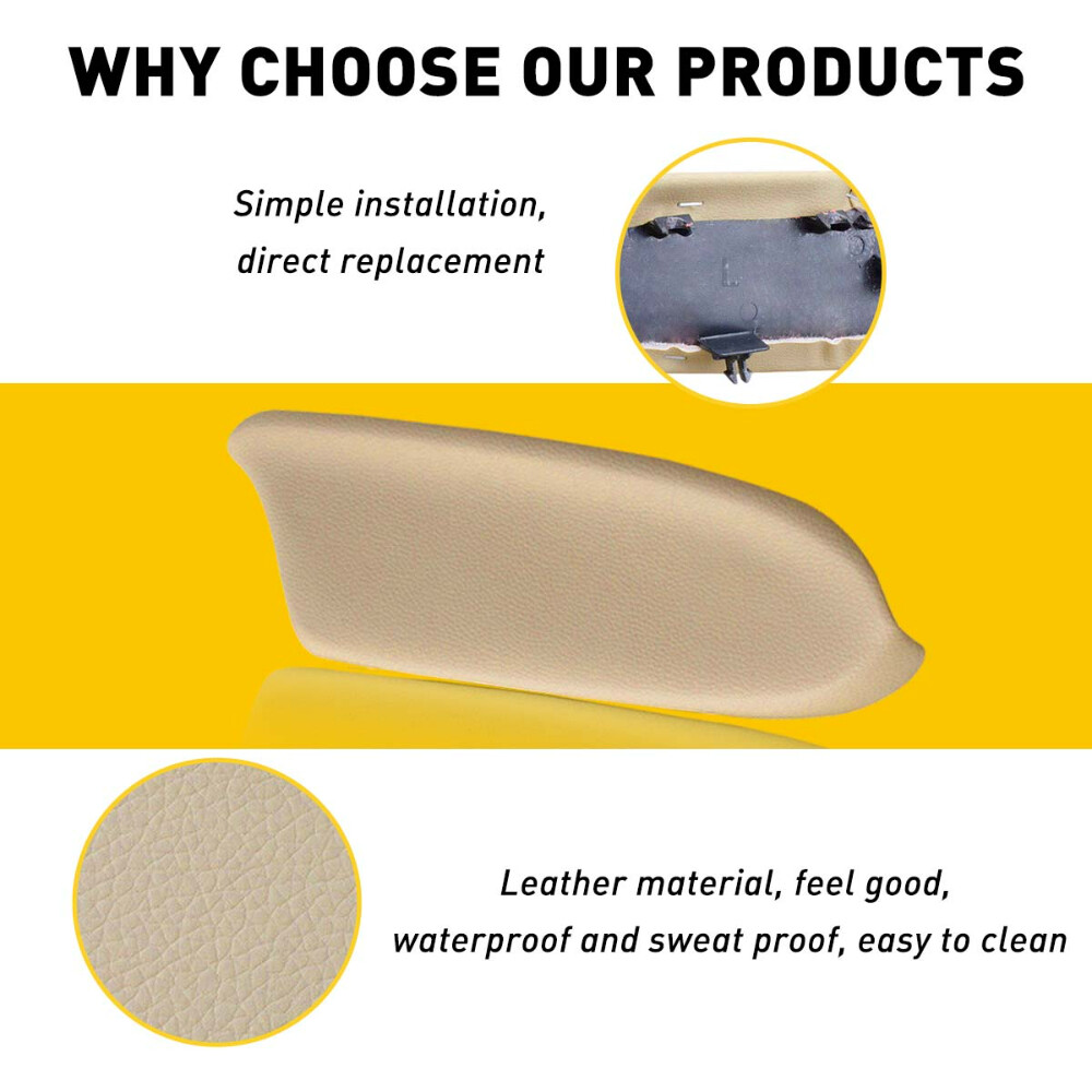 2Pcs Driver & Passenger Door Side Panel Armrest for Honda Accord 08-12 Beige US