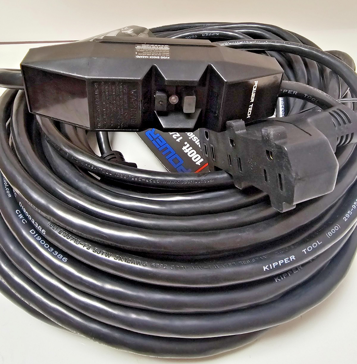 CWC Power Tech 100 ft 12/3 SJTW GFCI Tri Tap Extension Cord Made in USA!!!