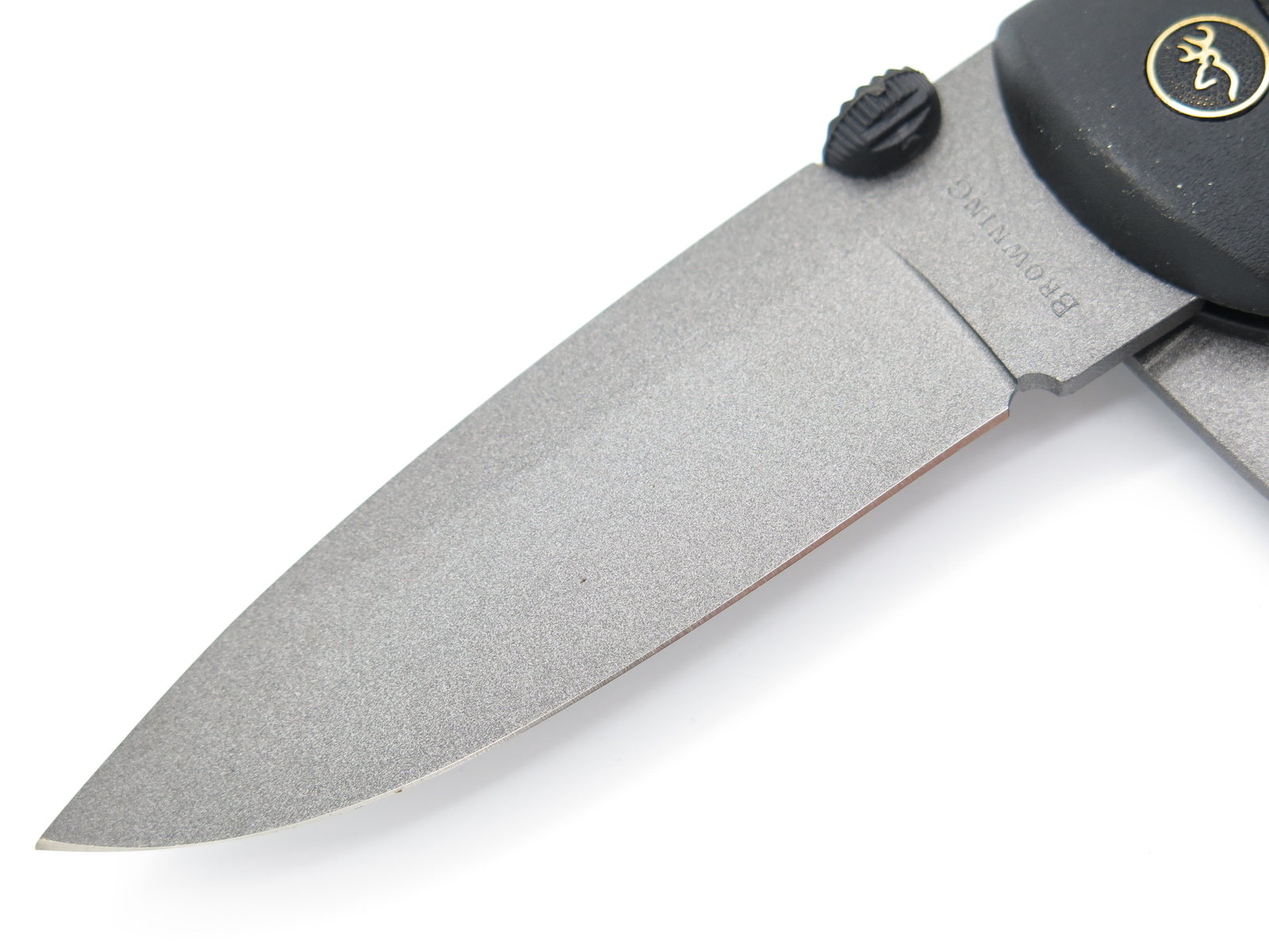 Vtg Browning 608 Kodiak FDT Seki Japan Black Guthook Folding Hunter Knife