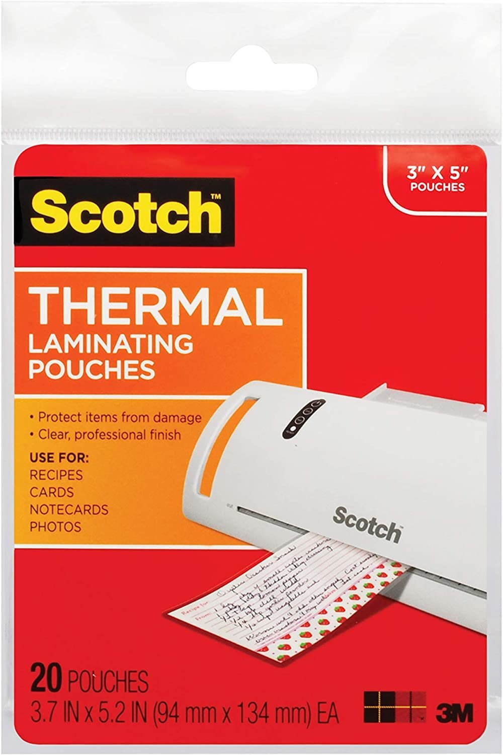Scotch Thermal Laminating Pouches, 5 Mil Thick for Extra Protection,...