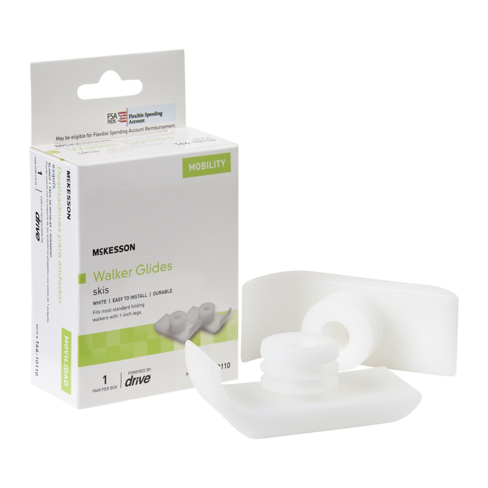 McKesson Glide Ski for Walker 146-10110 2 Ct