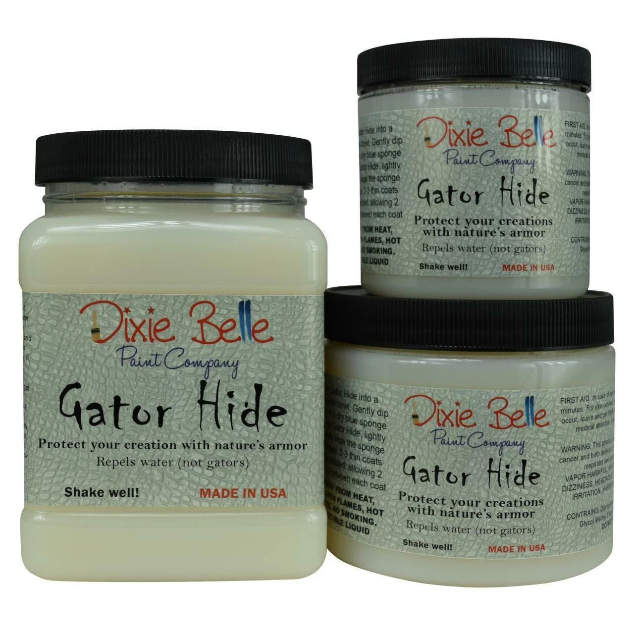 Dixie Belle Gator Hide Top Coat Sealer 8, 16, 32 oz Sizes & Free Blue Sponge