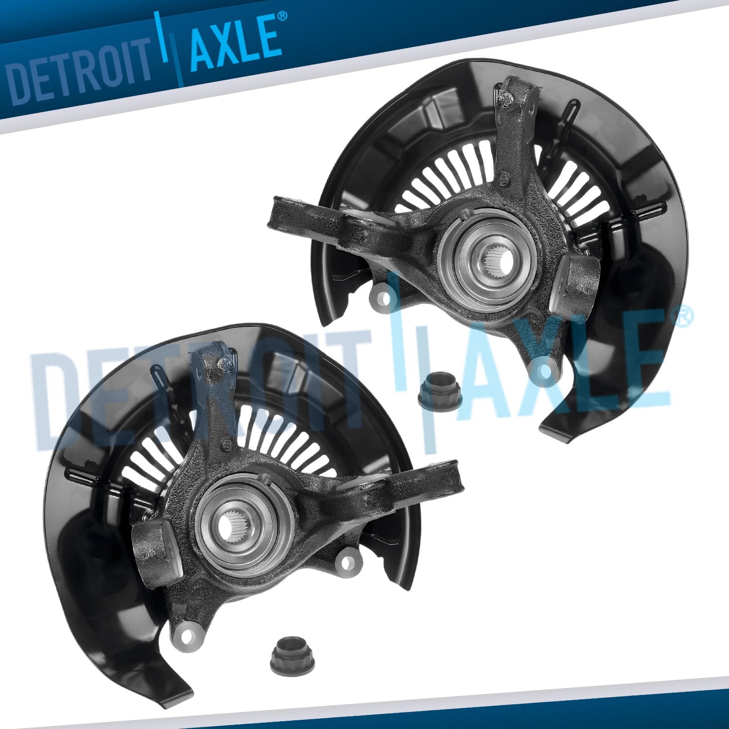 AWD Front Steering Knuckles & Wheel Hub Bearings for 2008-2013 Toyota Highlander