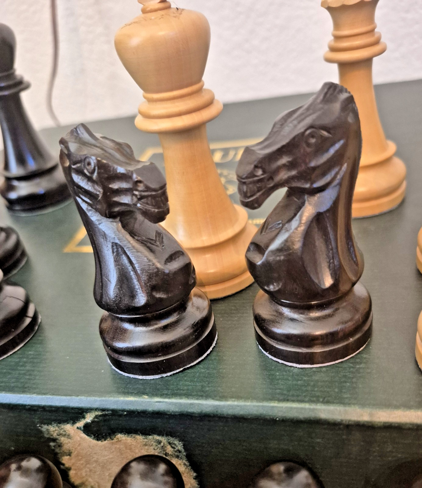 Drueke Luxury Box Wood Ebony Staunton Chess Set 4" King Players Choice? Weighted