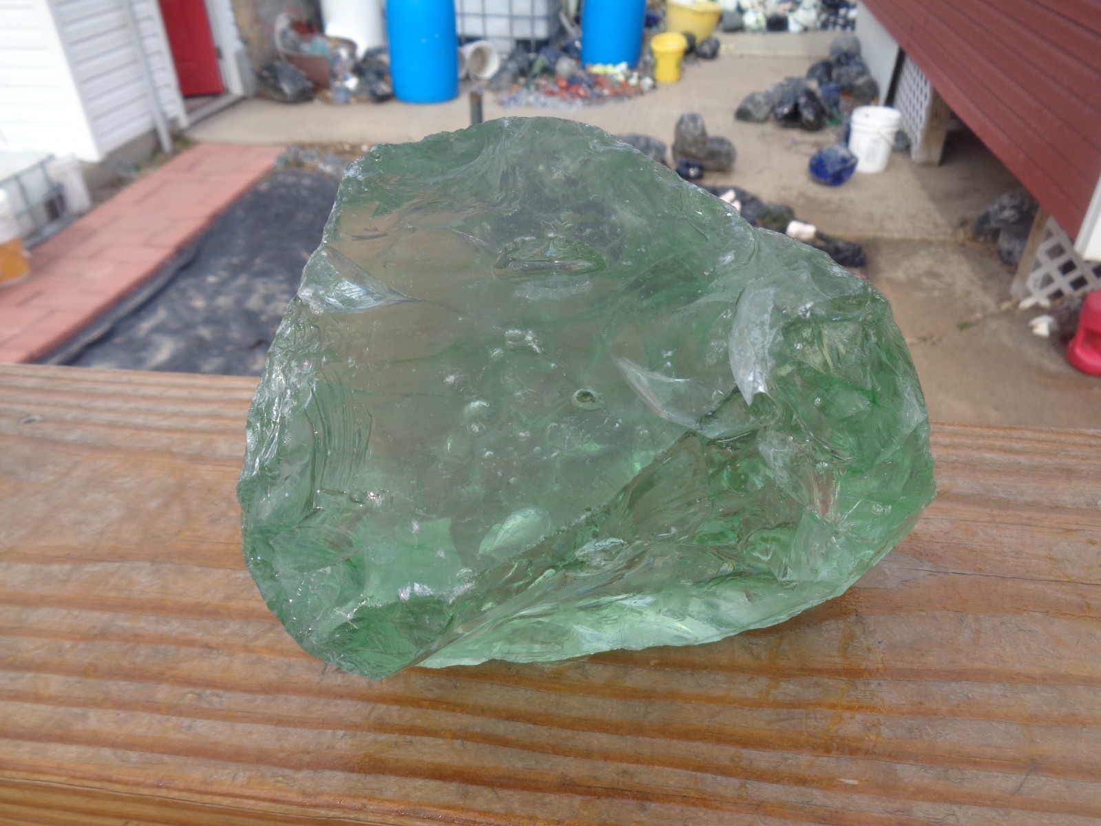 Glass Rock Slag Clear Green Rocks 5.12 lbs 71B Landscaping Aquarium