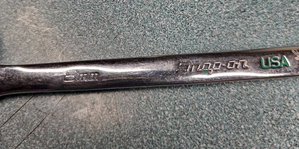 Snap-on SOEXM8 8mm Combination Wrench Chrome Alloy Steel Metric Silver