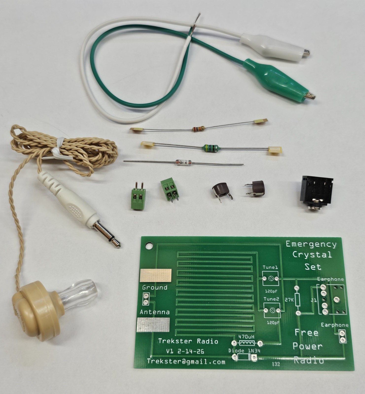 EMERGENCY CRYSTAL RADIO KIT - Build Your Own Crystal Radio !!!