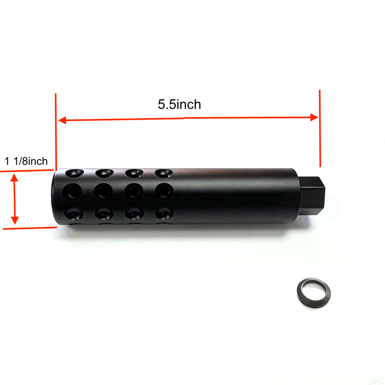 1/2x28 thread Extra Long Muzzle Brake .22/.22LR Compensator 5.5 inches long