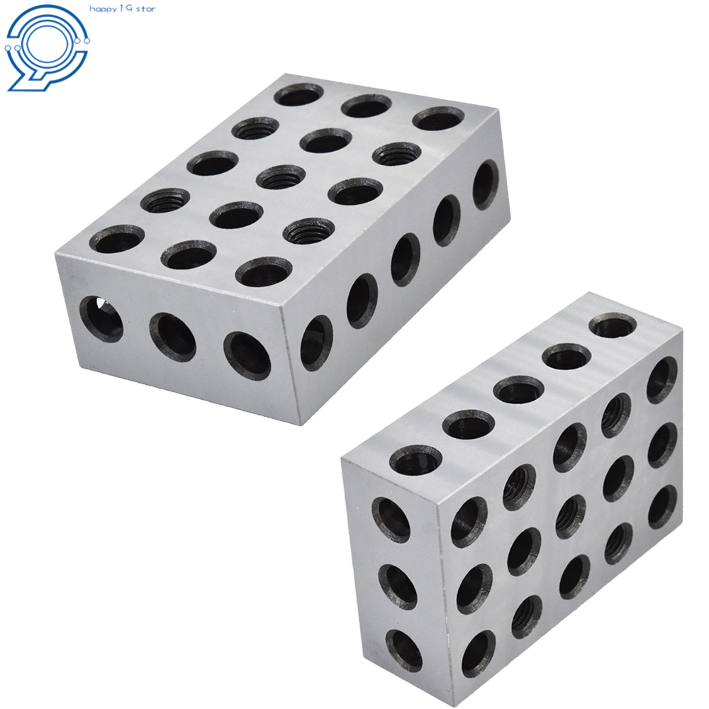 2-4-6 Blocks 23 Holes Matched Pair Ultra Precision Machinist 246 Jig 2"x 4"x 6"